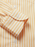 Drake's - Button-Down Collar Striped Cotton-Poplin Shirt - Yellow