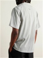 Corridor - High Twist Camp-Collar Crinkled-Cotton Shirt - Gray