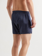 Derek Rose - Printed Silk Boxer Shorts - Blue