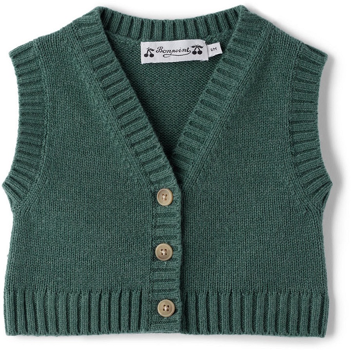 Photo: Bonpoint Baby Green Talina Vest