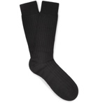 Pantherella - Pembrey Sea Island Cotton-Blend Socks - Black
