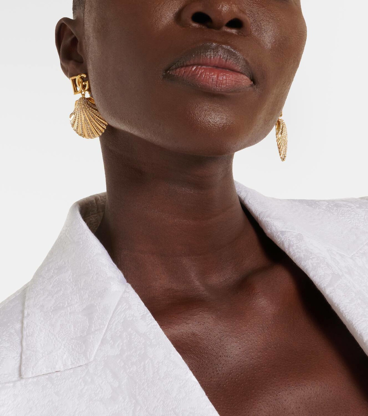 Dolce&Gabbana Capri DG crystal-embellished clip-on earrings