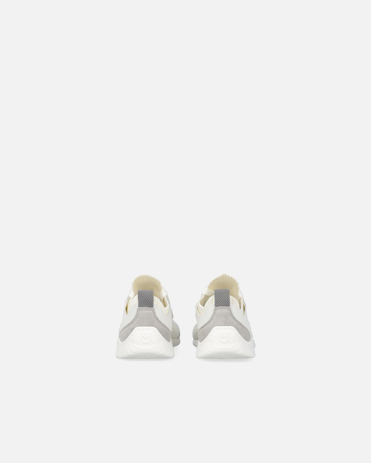 Pinko Lightweight Knit Fabric And Microfibre Sneakers Milk White