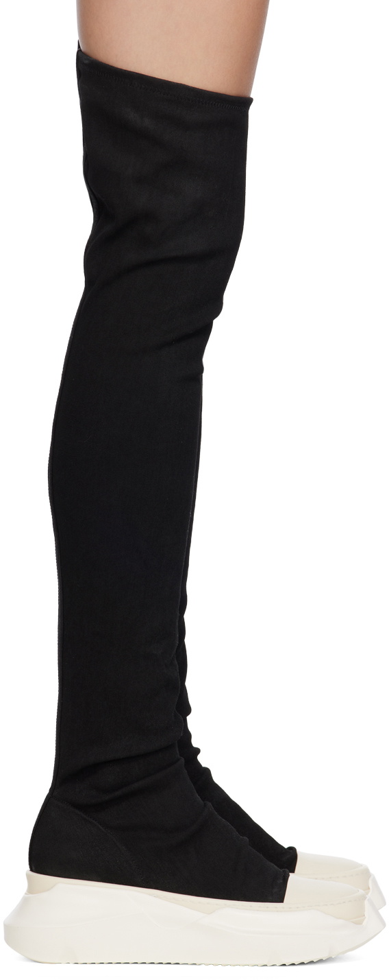 Rick Owens DRKSHDW Black Abstract Stocking Boots Rick Owens