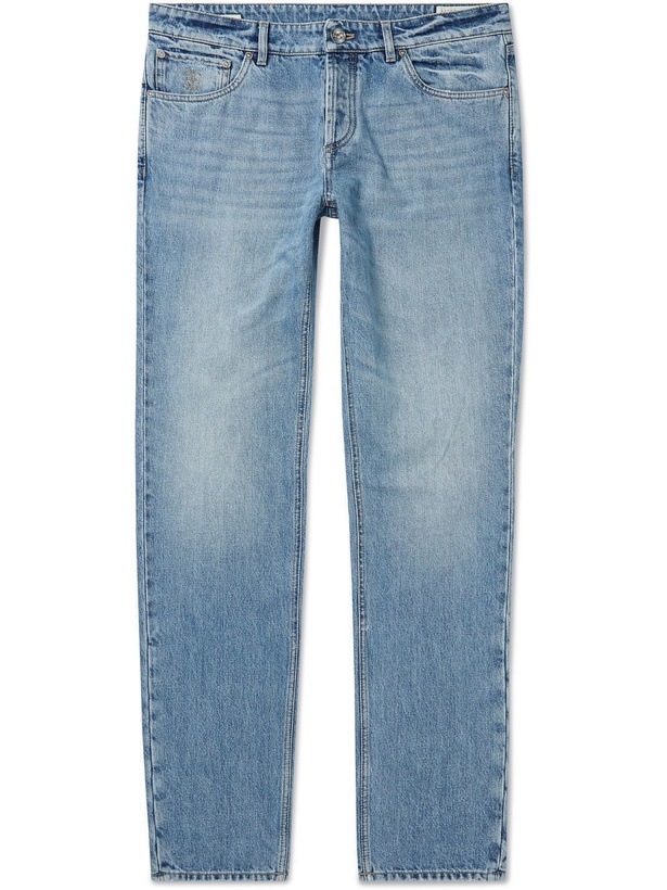 Photo: Brunello Cucinelli - Slim-Fit Jeans - Blue