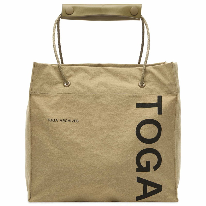 Photo: TOGA ARCHIVES Women's TOGA Logo Tote Bag in Beige 