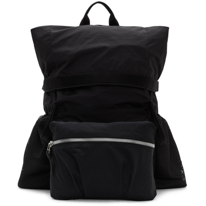 Photo: Bottega Veneta Black Nylon Medium Backpack