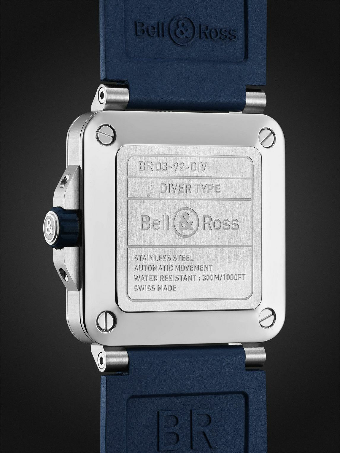 Bell & Ross - BR 03-92 Diver Blue Automatic 42mm Stainless Steel and Rubber Watch, Ref. No. BR0392-D-BU-ST/SRB