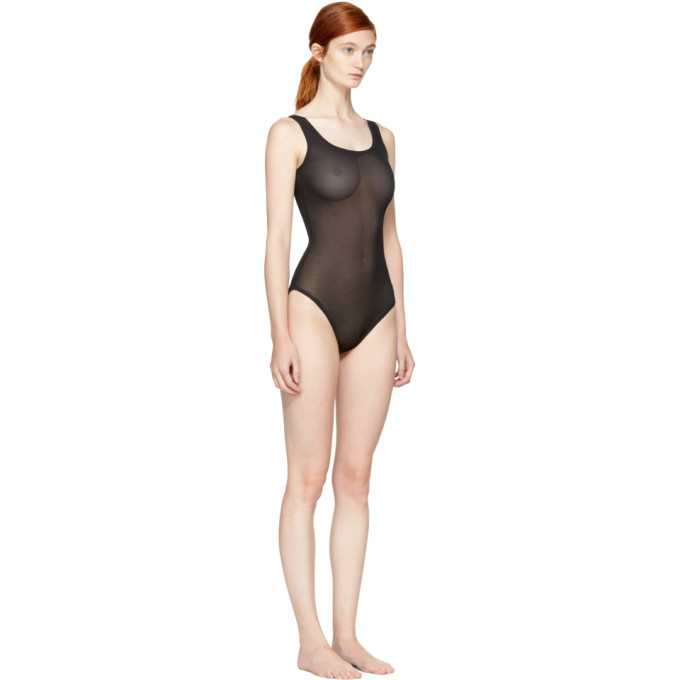 Land of Women Black Mesh Bodysuit