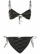 BALENCIAGA Logo Printed Stretch Tech Bikini