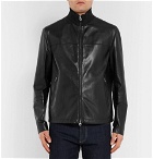 Dunhill - Leather Track Jacket - Men - Black