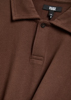 Paige Hammond Brushed Jersey Polo Shirt Dark Brown