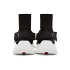 Prada Black Buckled Sock High-Top Sneakers