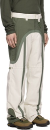 RCOS Green & White Taped Seam Nylon Shell Track Pants