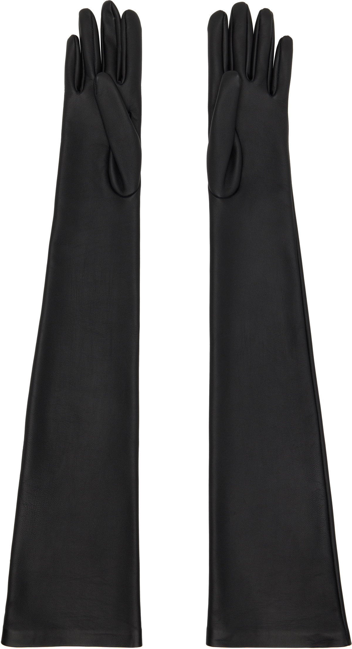 KHAITE Black Remo Long Gloves