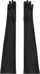KHAITE Black Remo Long Gloves