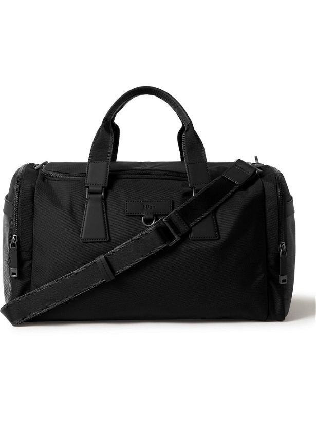 Photo: Hugo Boss - Leather-Trimmed Tech-Canvas Holdall