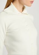Toteme Polo Fine-knit Cardigan Off White