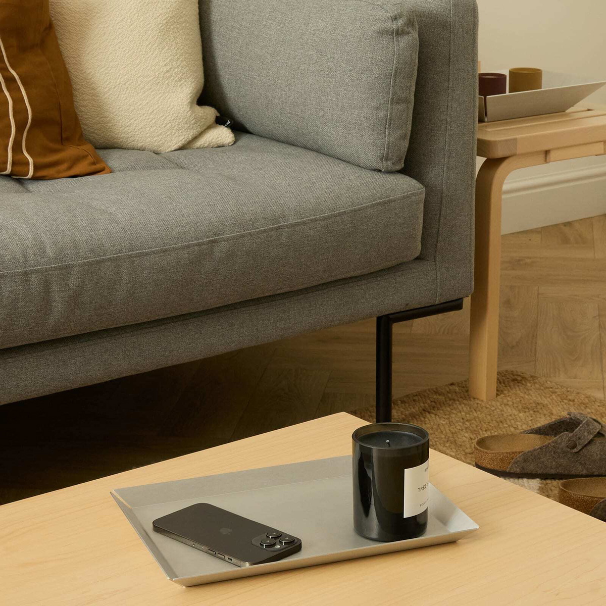 ferm LIVING Press Letter Tray in Aluminium 
