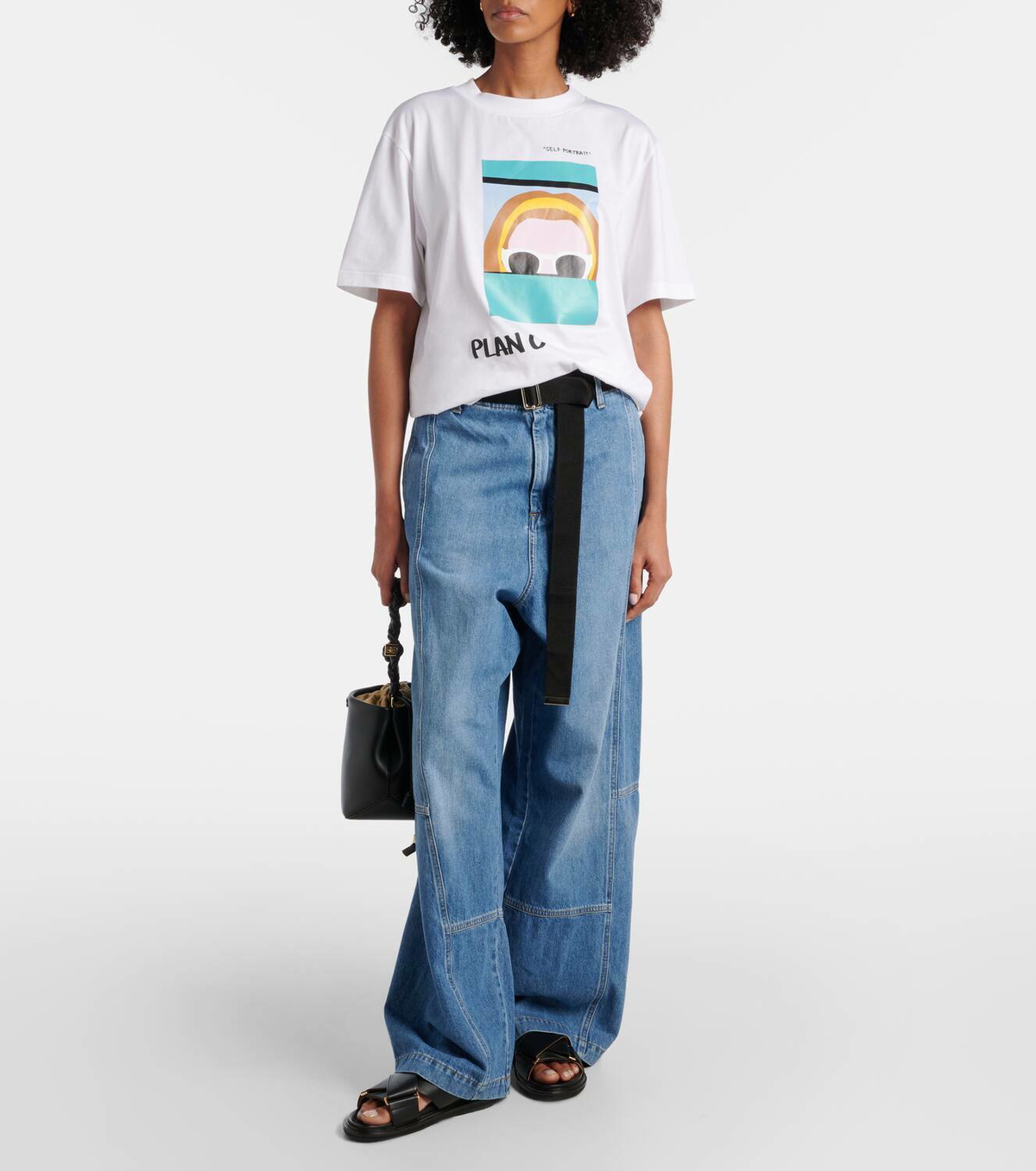 Plan C High-rise wide-leg pants