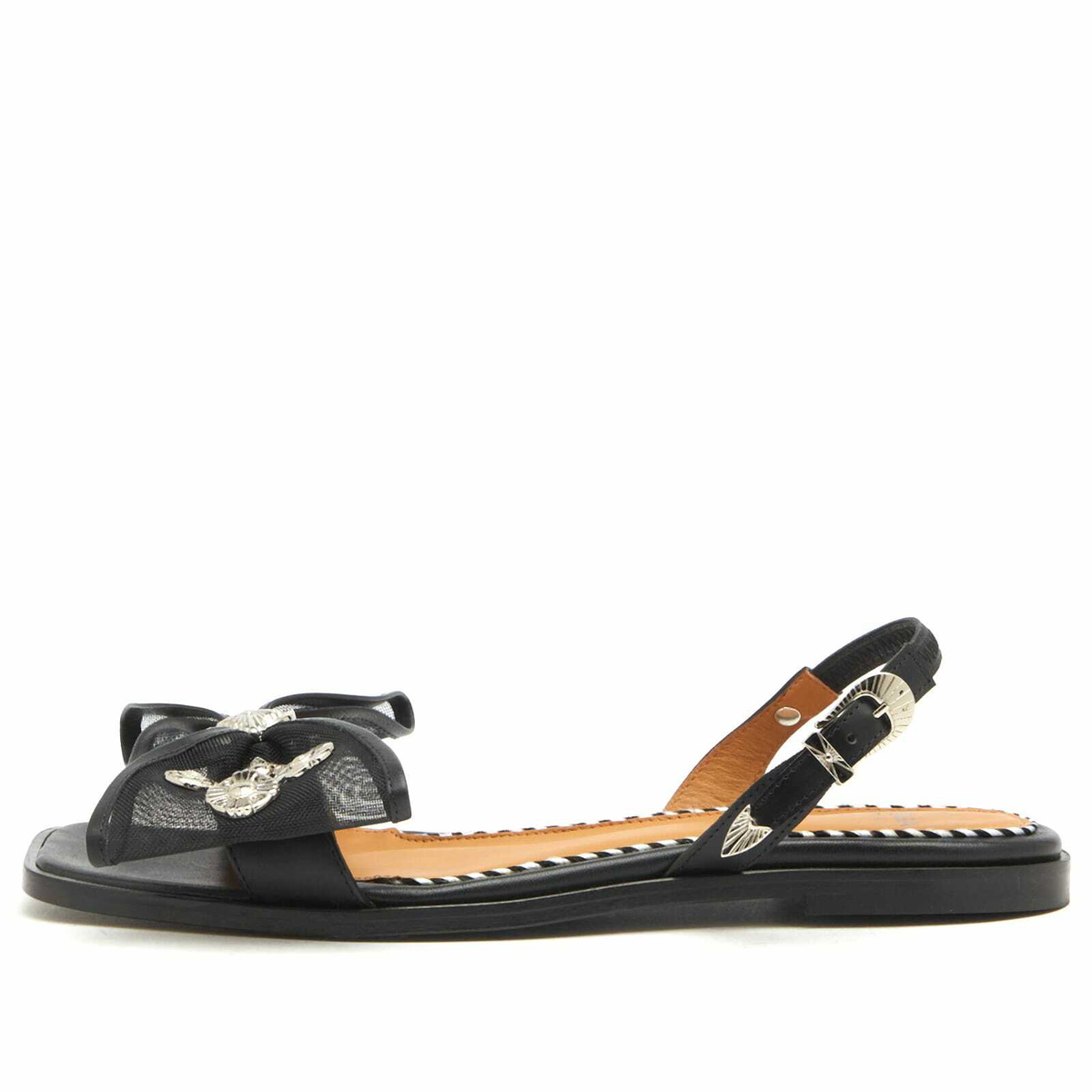 Toga Pulla Green Square Toe Sandals Toga Pulla