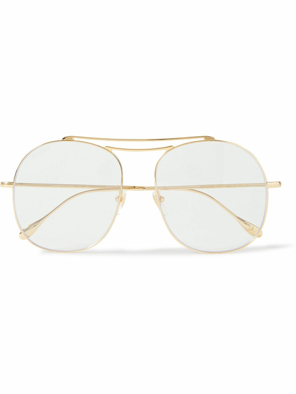 Gucci Eyewear - Oversized Aviator-Style Gold-Tone Optical Glasses Gucci