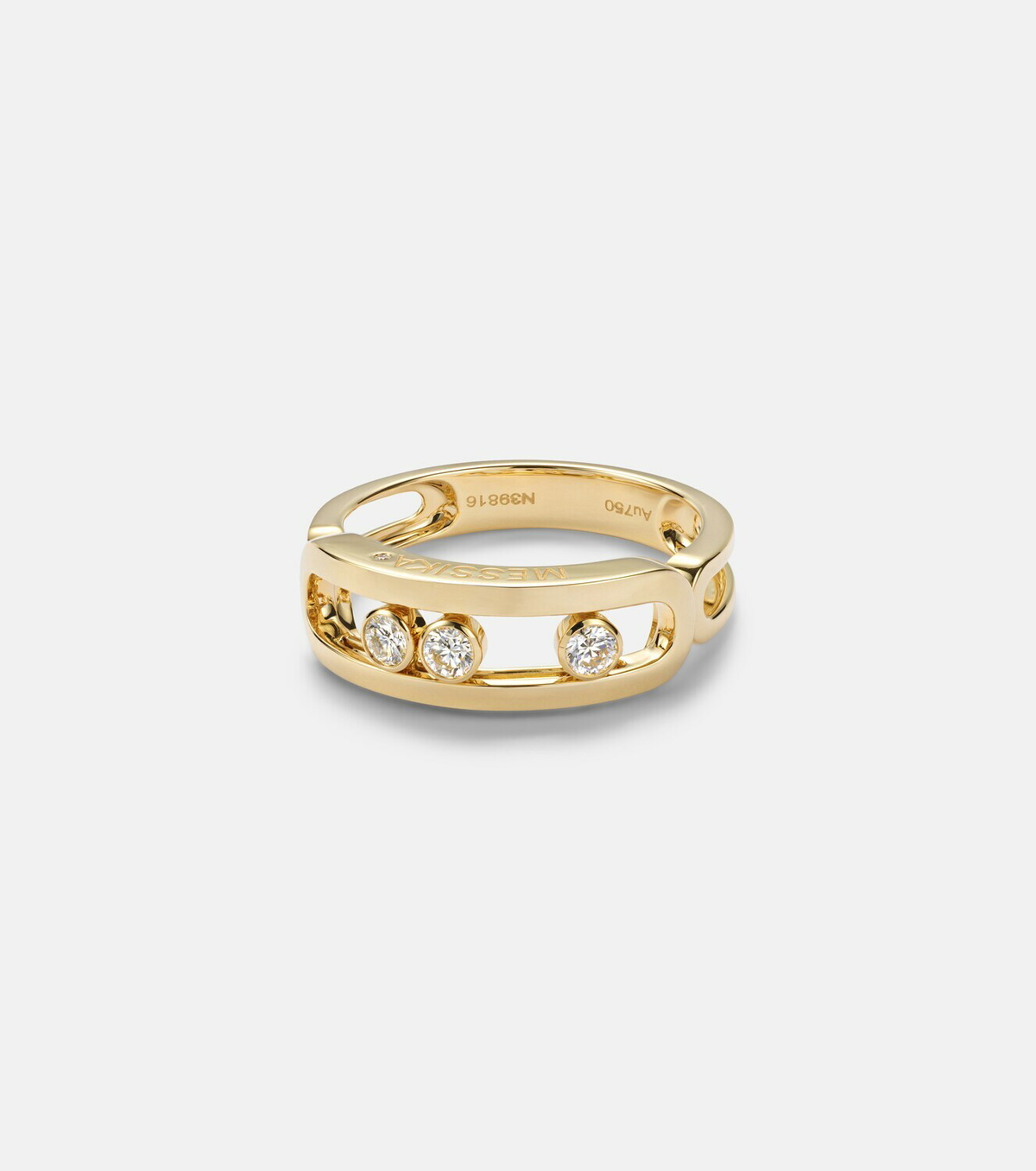 Messika Move Classique 18kt gold ring with diamonds