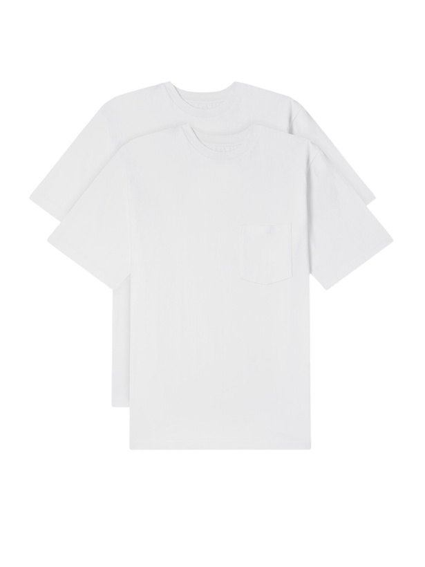 Photo: Graphpaper - Set of Two Cotton-Jersey T-Shirt - White