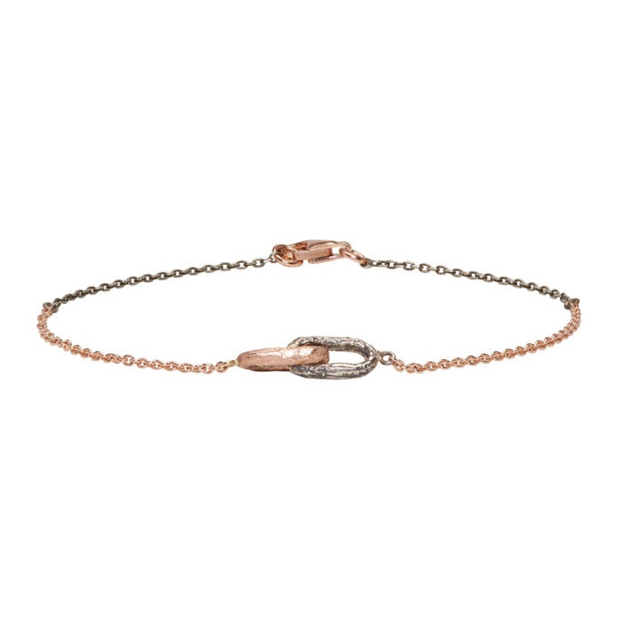 Photo: Pearls Before Swine Silver and Rose Gold Double Link Bracelet