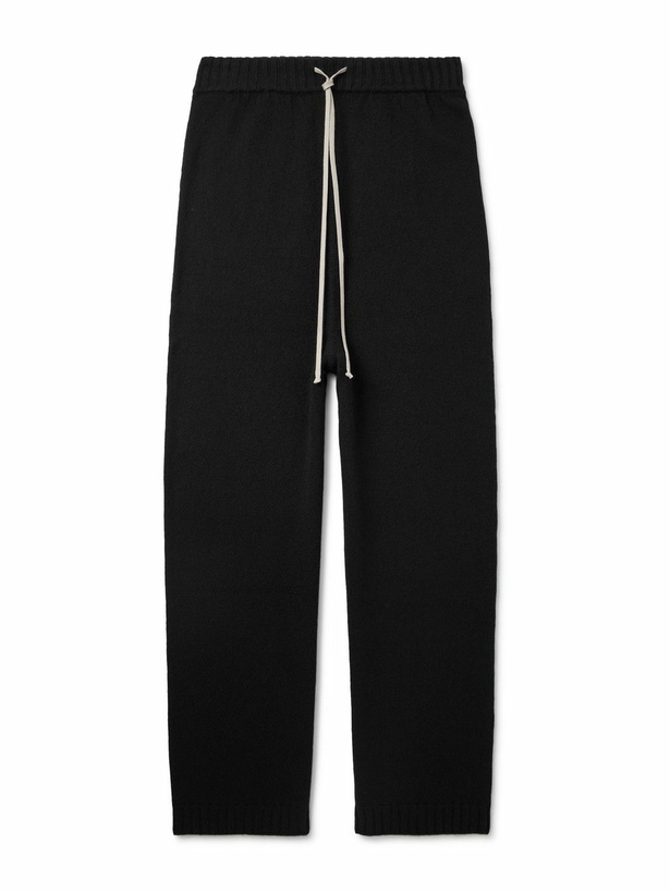 Photo: Rick Owens - Las Palmas Straight-Leg Cashmere Sweatpants - Black