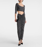 Norma Kamali Jersey crop top