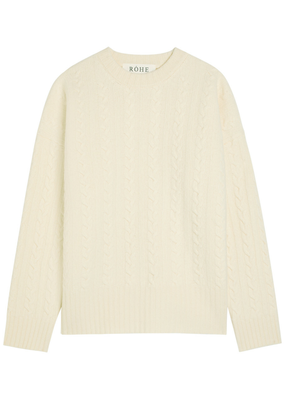 Rohe Cable-knit Wool Jumper Off White