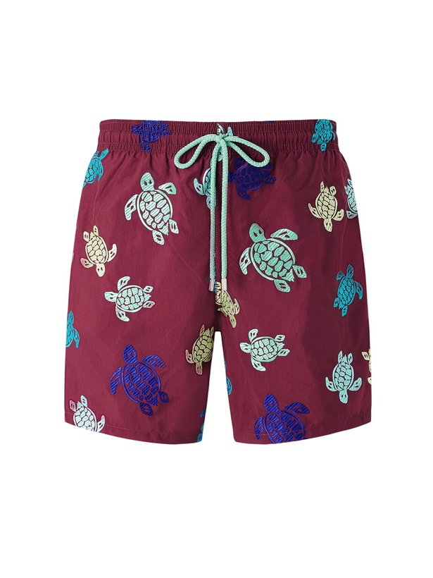 Photo: Vilebrequin - Mistral Embroidered Straight-Leg Swim Shorts - Red