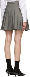 Rokh Black & White Box Pleated Miniskirt