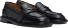 Maison Kitsuné Black Leather Loafers