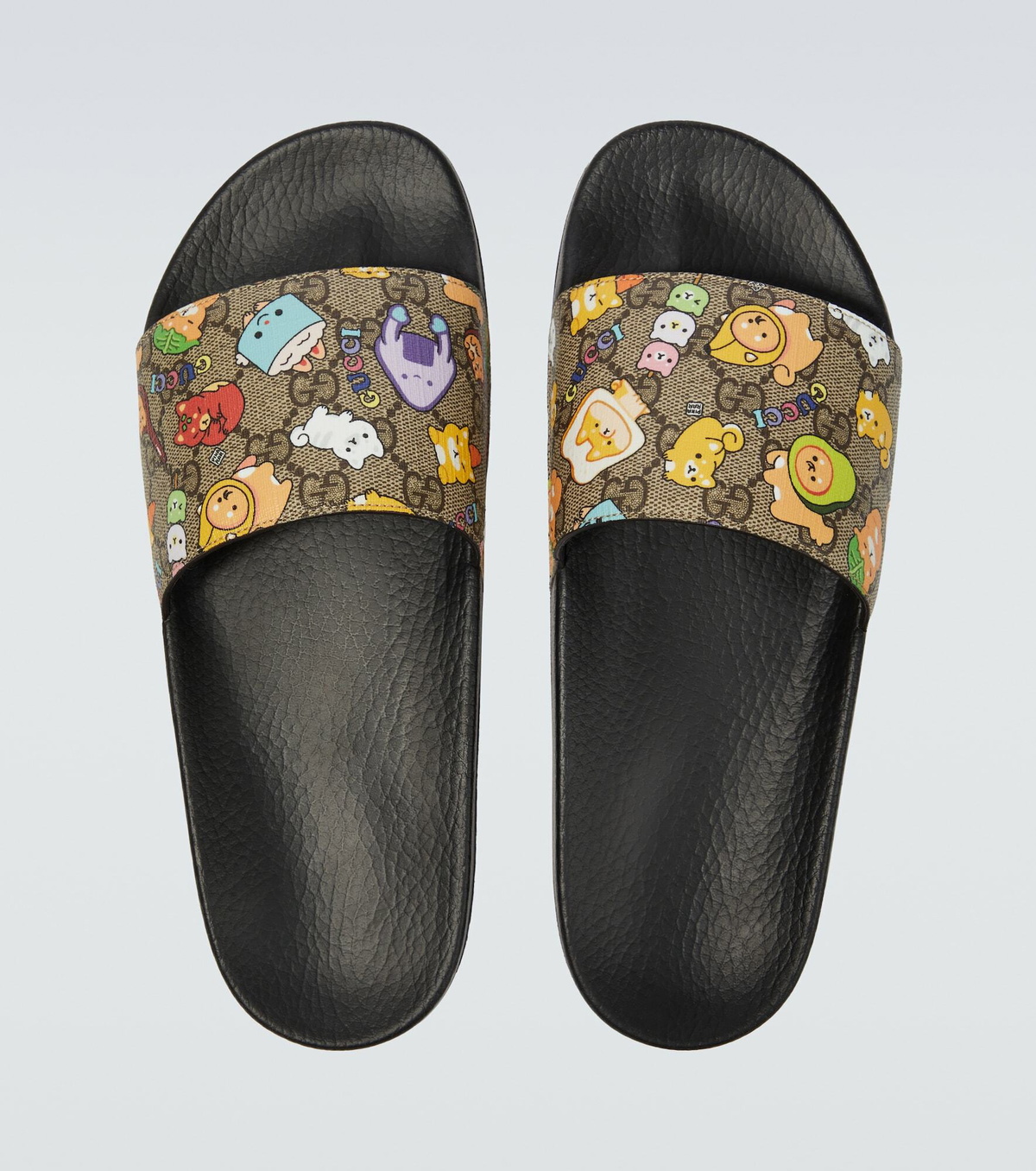 Gucci Gucci Kawaii Web canvas slide sandals Gucci