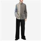JW Anderson Men's Anchor Classic Fit Patchwork Shirt in Grey/Multi