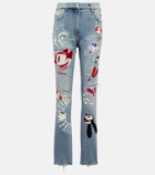 Givenchy - x Disney® high-rise slim jeans