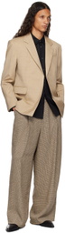 Peter Do Tan Padded Shoulder Blazer