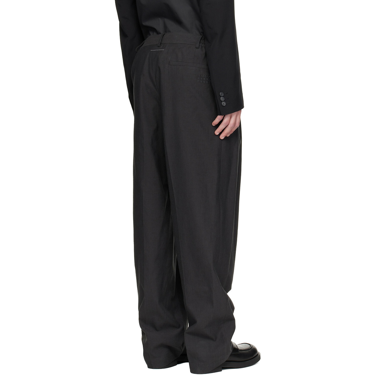 MM6 Maison Margiela Gray Wool Twill Trousers