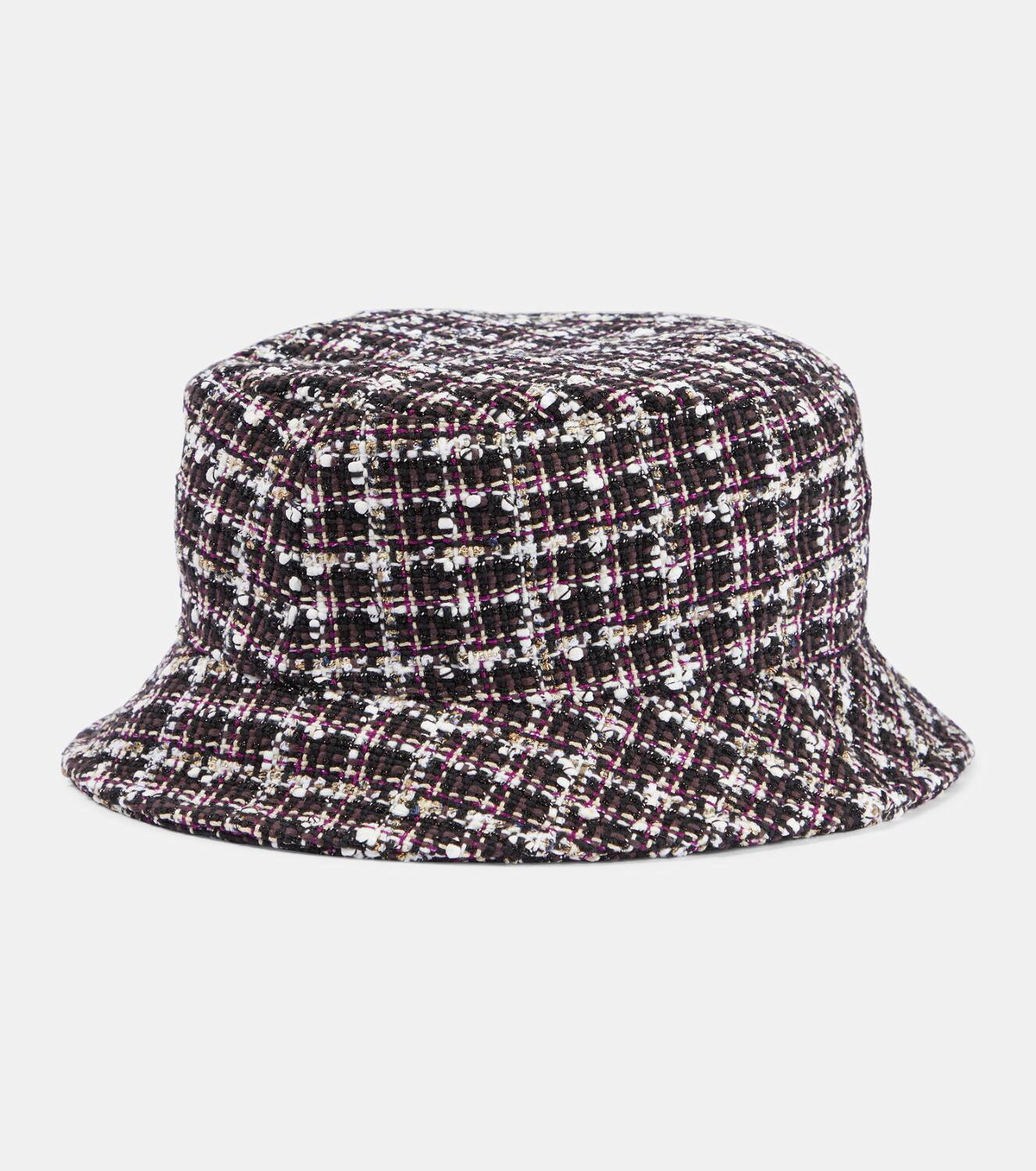 Maison Michel Axel checked bouclé bucket hat