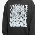 Versace Men's Medusa Medallion Sweatshirt in Black/Print