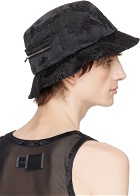 Feng Chen Wang Black Jacquard Bucket Hat