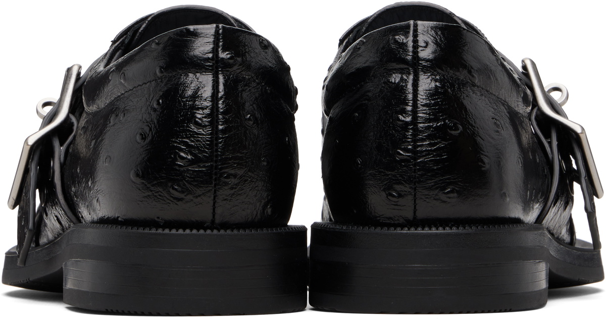 Martine Rose Black O-Ring Bulb Toe Loafers