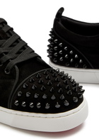 Christian Louboutin Louise Junior Spikes Suede Sneakers Black