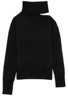 Paige Raundi Cut-out Wool-blend Jumper Black