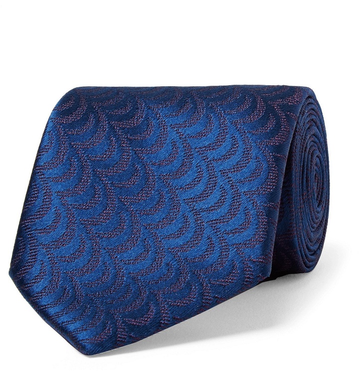 Photo: Charvet - 7.5cm Silk-Jacquard Tie - Blue