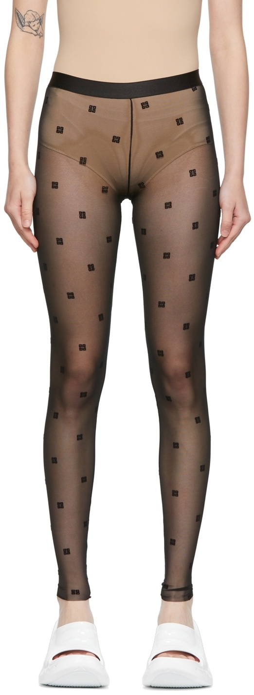 ボトムスその他 GIVENCHY SS25 Monogram logo leggings (BWB04A20GU 001) Givenchy Black 4G Jacquard Leggings Givenchy