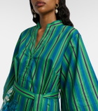 Alémais Margo belted printed cotton shirt dress