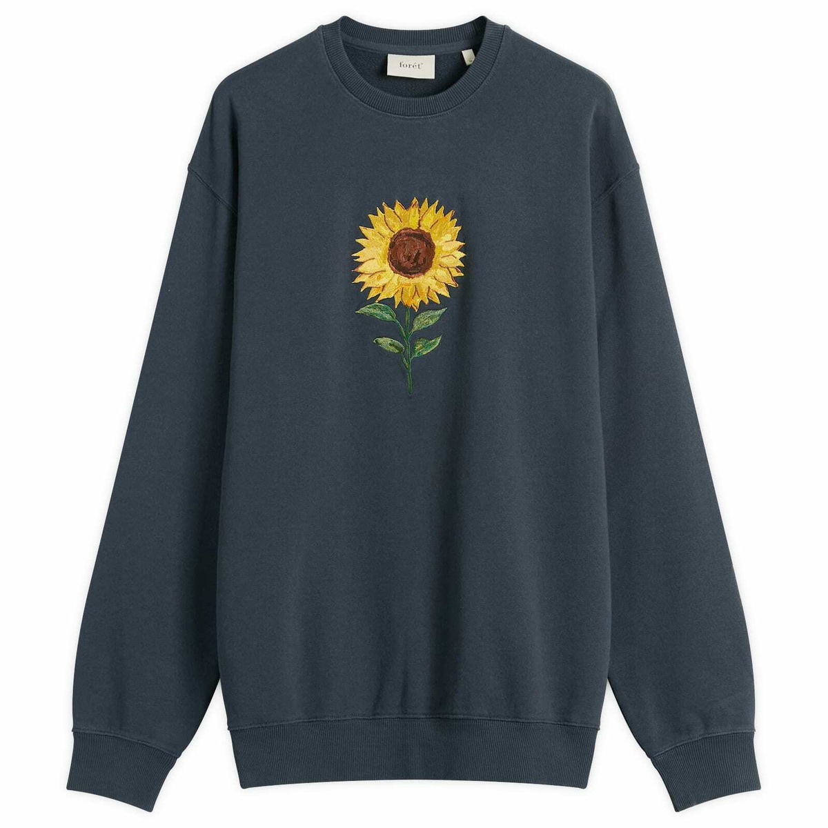 Foret Men's Sun Embroidered Sweatshirt in Navy